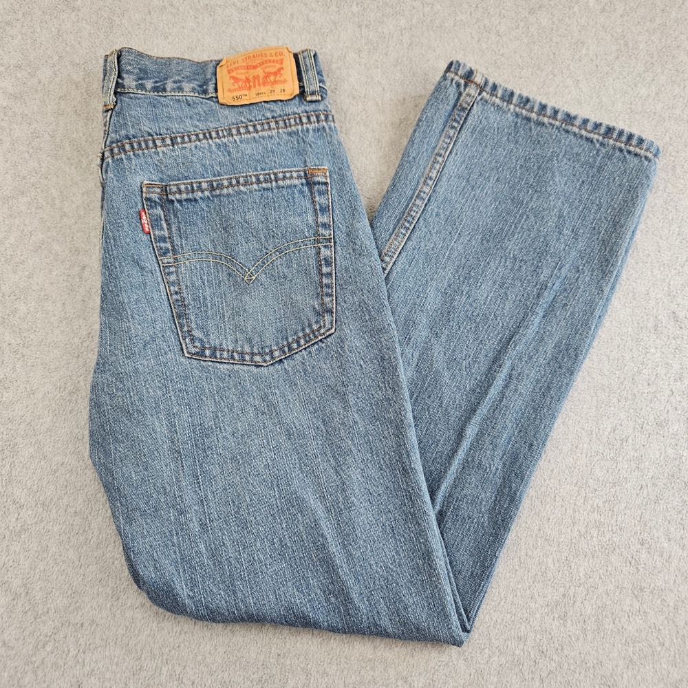 LEVIS 550 | Relaxed Fit Blue Denim Jeans Boys 16 REG W28 x L28